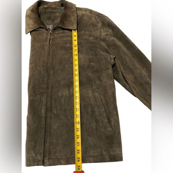 Roundtree and Yorke Luxury Suede Leather Mens Jacket Size XL retails $295 Brown - Picture 9 of 13